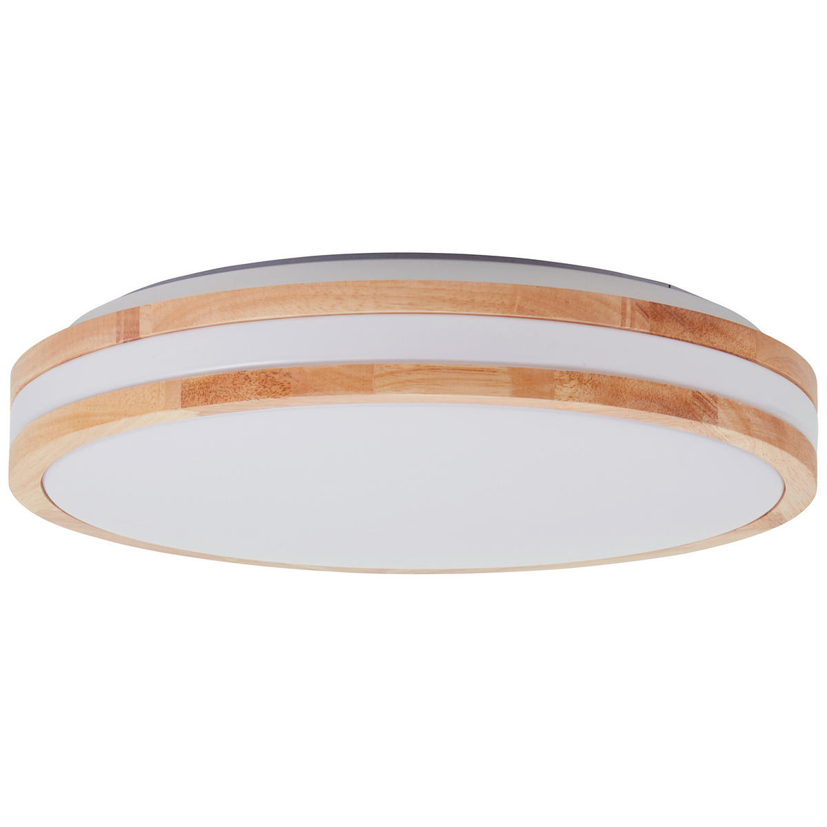 LED-DECKENLEUCHTE  38/9 cm    - Weiss/Braun, Natur, Holz/Kunststoff (38/9cm) - Brilliant