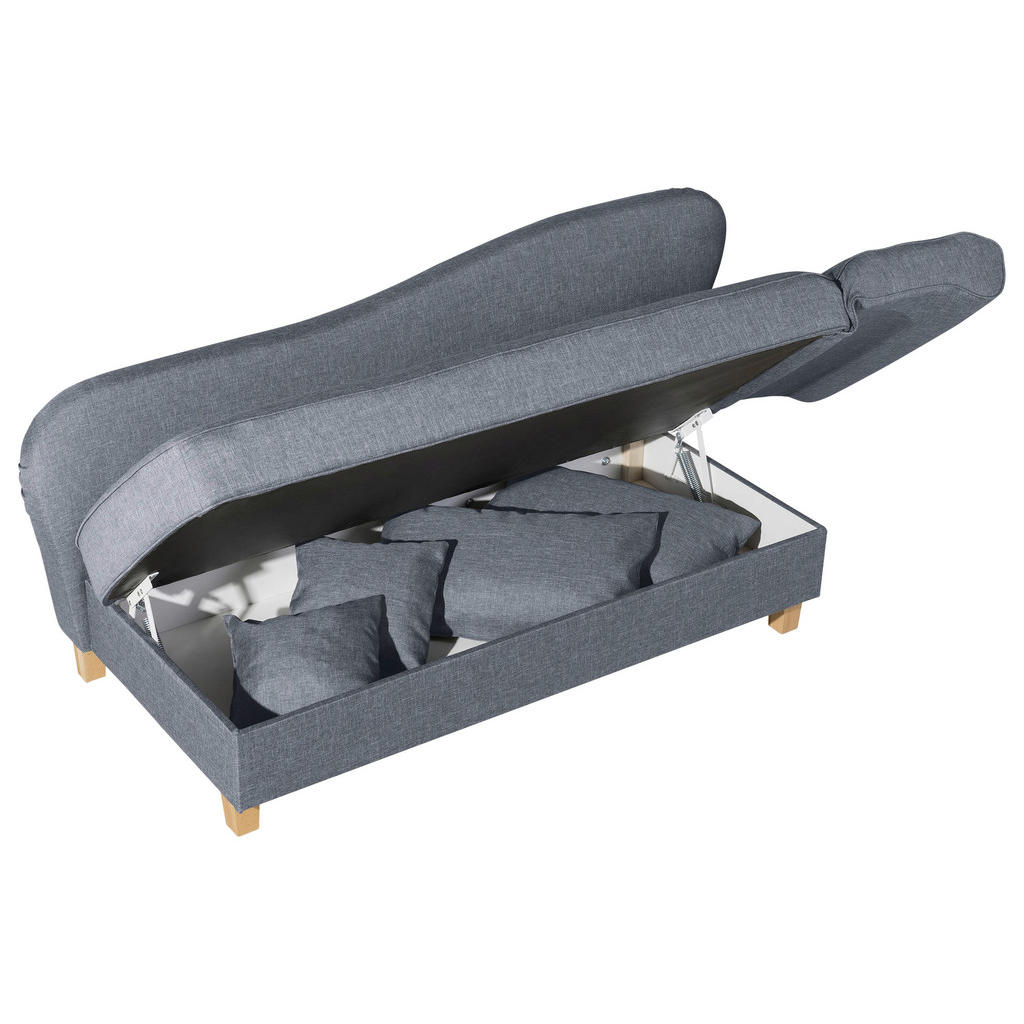 Thumbnail - Max Winzer Récamiere Selma, Blau, Textil, Buche, Uni, Füllung: Schaumstoff, 88x82x190 cm, Goldenes M, Made in Europe, Rü...