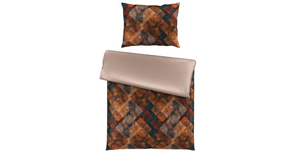 WENDEBETTWÄSCHE Sebi Satin 140/200 cm - Beige, KONVENTIONELL, Textil (140/200cm) - Novel