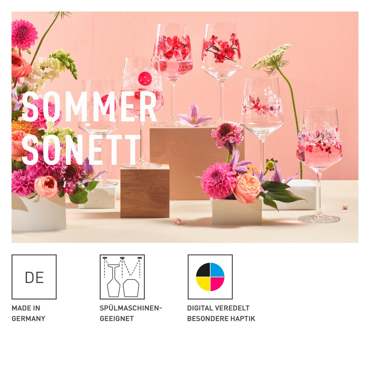 SPRITZERGLAS Sommersonett 544 ml 2-teilig  - Pink/Lila, LIFESTYLE, Glas (544ml) - Ritzenhoff