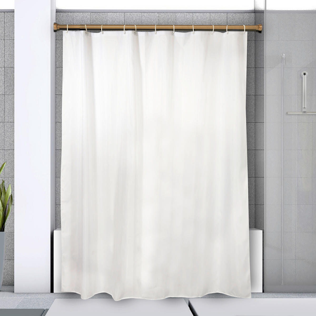 DUSCHVORHANGSTANGE KRETA 75-125 cm  - Goldfarben, Basics, Metall (75-125cm) - Spirella
