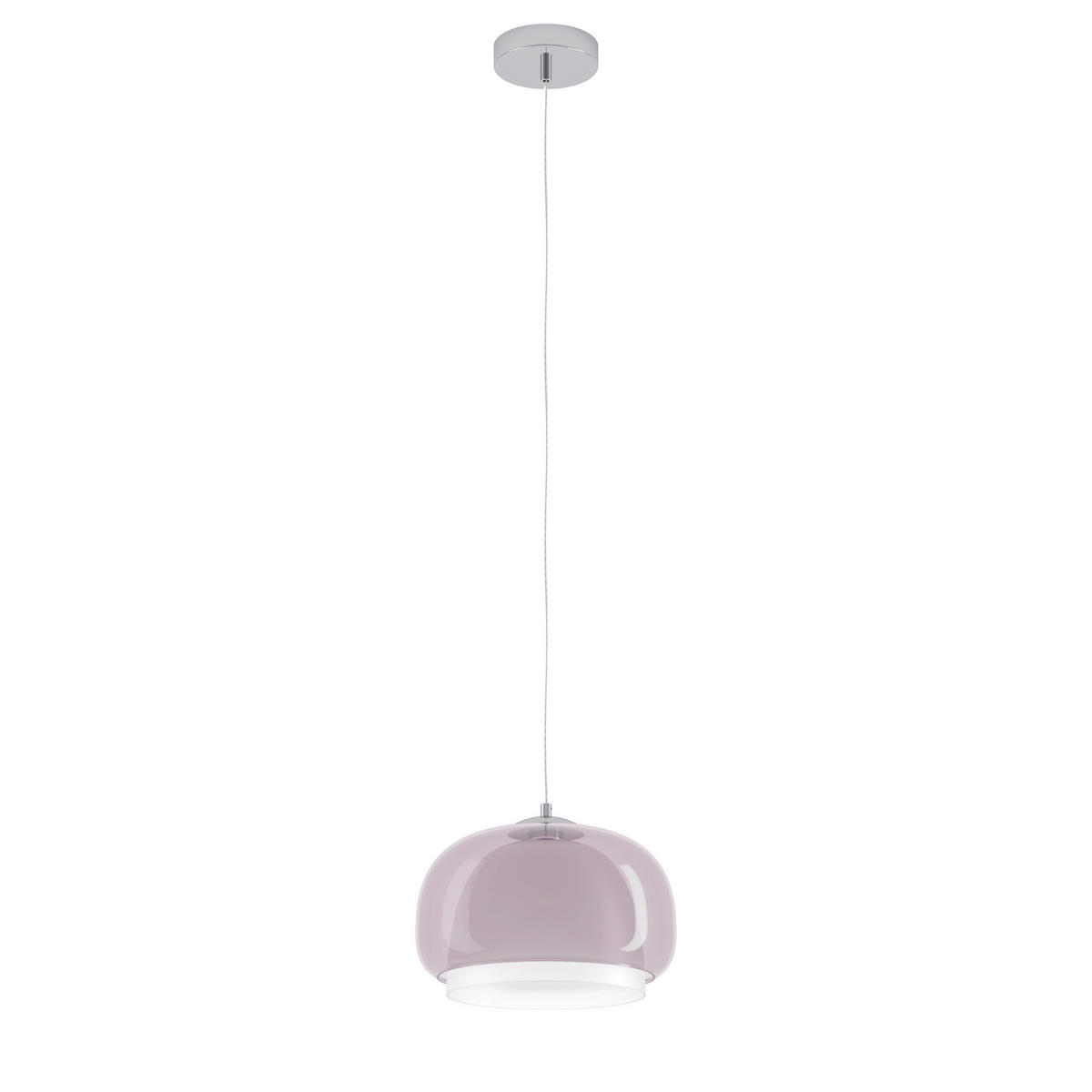 HÄNGELEUCHTE Belomontejo 30/150 cm  - Rosa/Weiß, Design, Glas/Metall (30/150cm) - Eglo