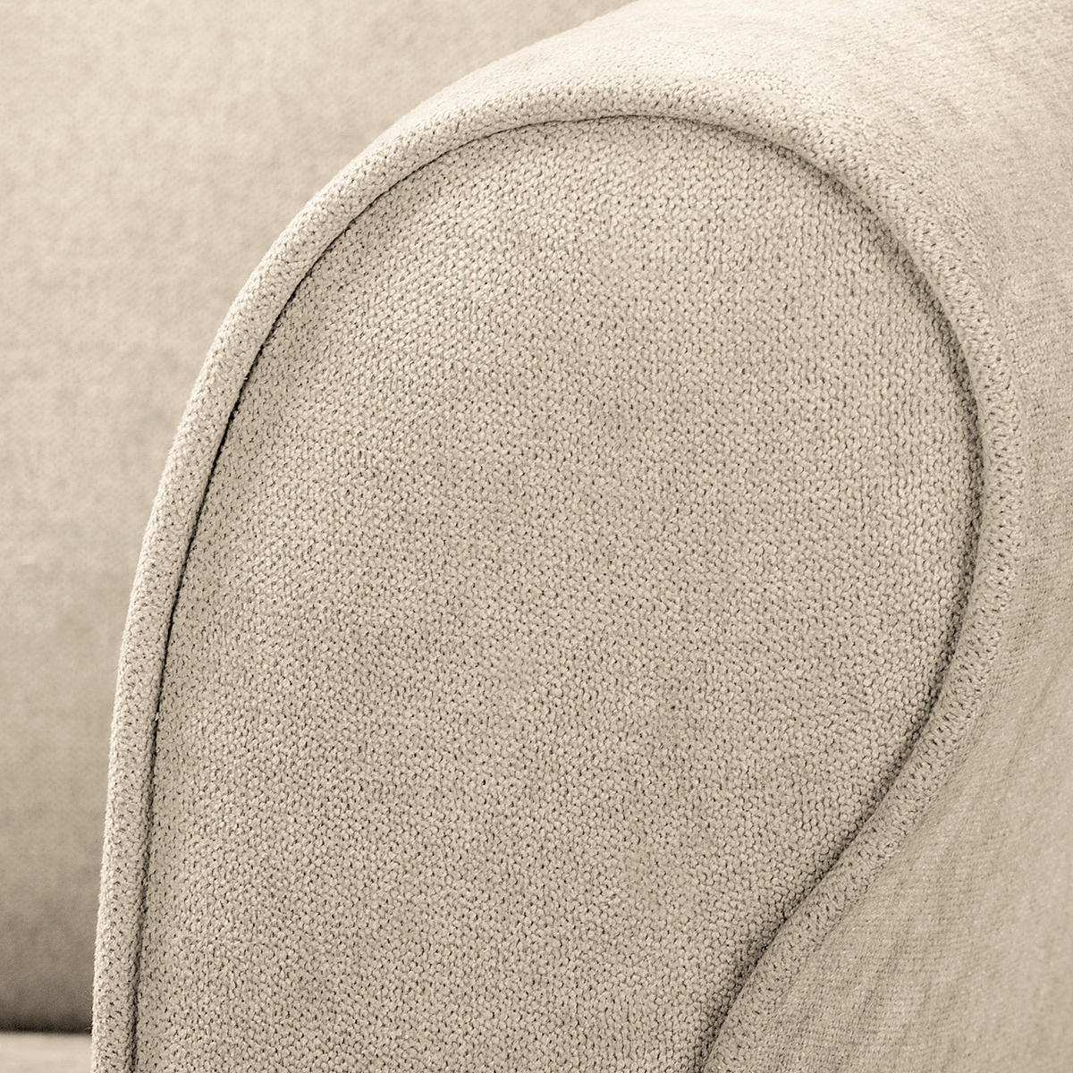 OHRENSESSEL in Mikrofaser Creme  - Creme/Naturfarben, Design, Holz/Textil (87/105/90cm) - Livetastic