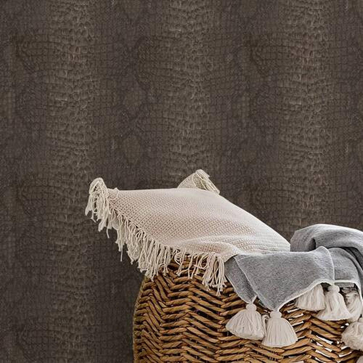 VLIESTAPETE - Braun, Basics, Papier/Kunststoff (52/1005cm)