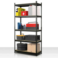 SCHWERLASTREGAL 90/180/60 cm  - Schwarz, Basics, Naturmaterialien/Metall (90/180/60cm) - Floordirekt