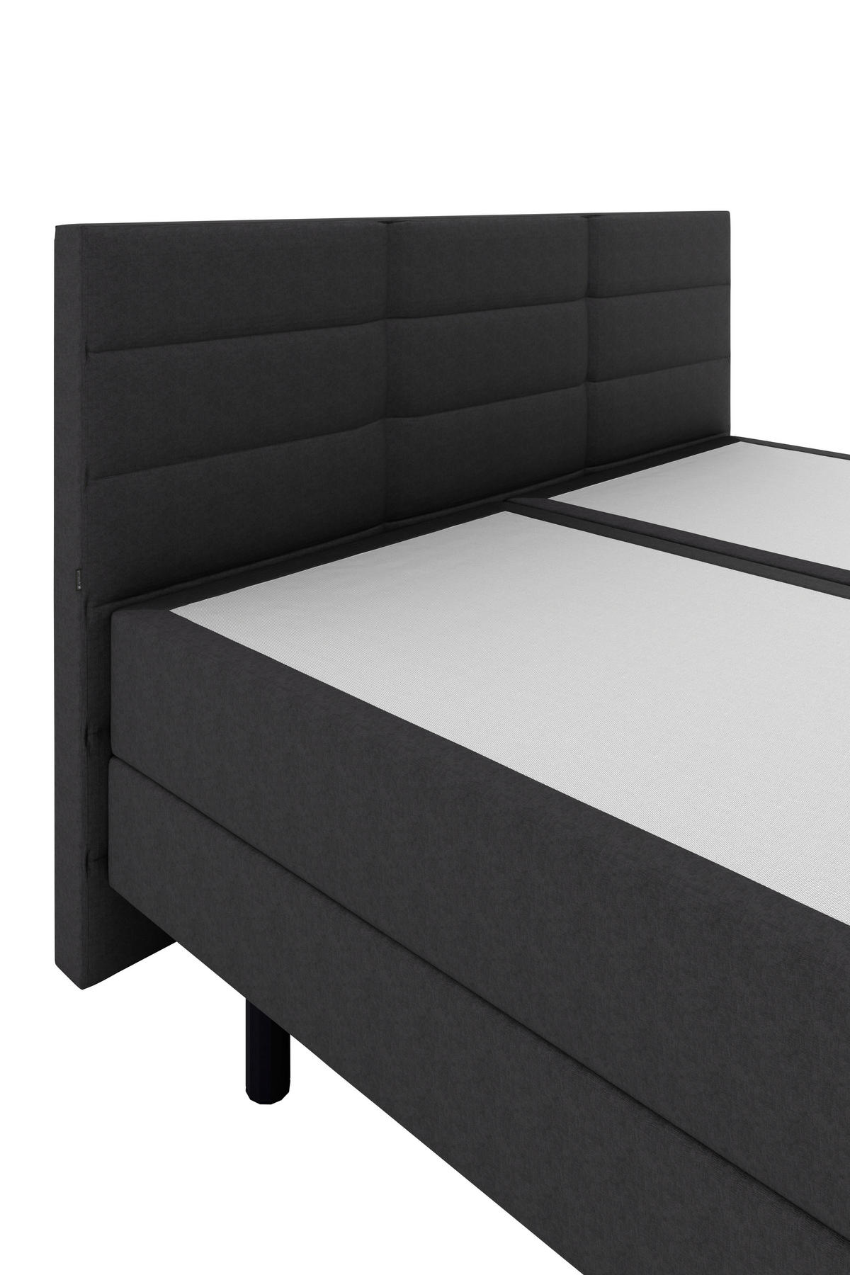 BOXSPRINGBETT 200/200 cm  in Anthrazit  - Anthrazit/Schwarz, KONVENTIONELL, Holzwerkstoff/Kunststoff (200/200cm) - Musterring
