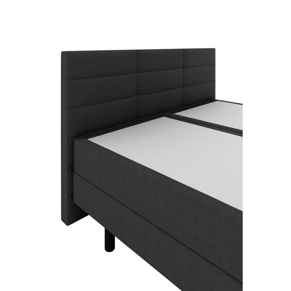 Thumbnail - Musterring Boxspringbett, Anthrazit, Textil, H4, 7-Zonen, Höhe ca. 22 cm, 180x200 cm, Dgm, Über- und Sondergrößen erhält...