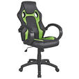 GAMINGSTUHL Grün, Schwarz Metall, Kunststoff, Textil   - Schwarz/Grün, Design, Kunststoff/Textil (61/110-120/63cm) - Carryhome