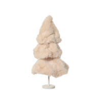 KARÁCSONYI FIGURA - krémszínű, Basics, műanyag (33/33/60cm)