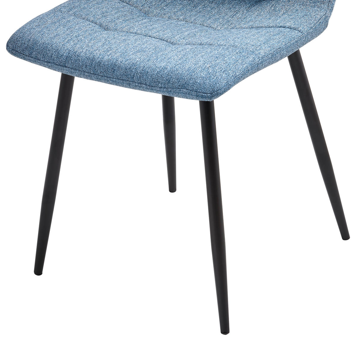 STUHL  in Eisen Webstoff Metall, Textil  - Blau/Schwarz, LIFESTYLE, Textil/Metall (44,5/86/54,5cm) - Livetastic