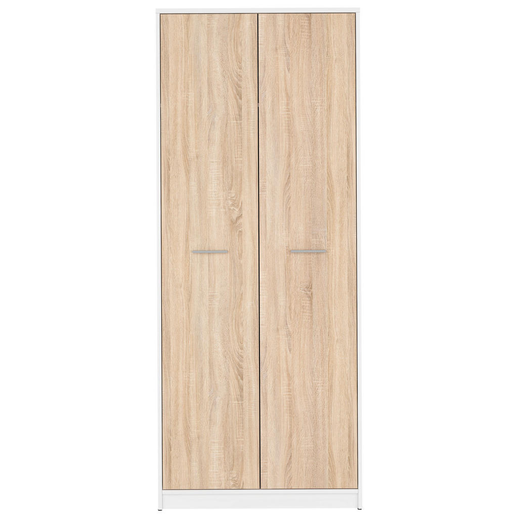 Thumbnail - Mid.you Drehtürenschrank, Weiß, Sonoma Eiche, Kunststoff, 1 Fächer, 80x197x54.5 cm, FSC Mix, Schlafzimmer, Kleiderschrän...