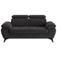 2-SITZER-SOFA Dunkelgrau  - Dunkelgrau/Schwarz, Textil/Metall (194/84/100cm) - MID.YOU