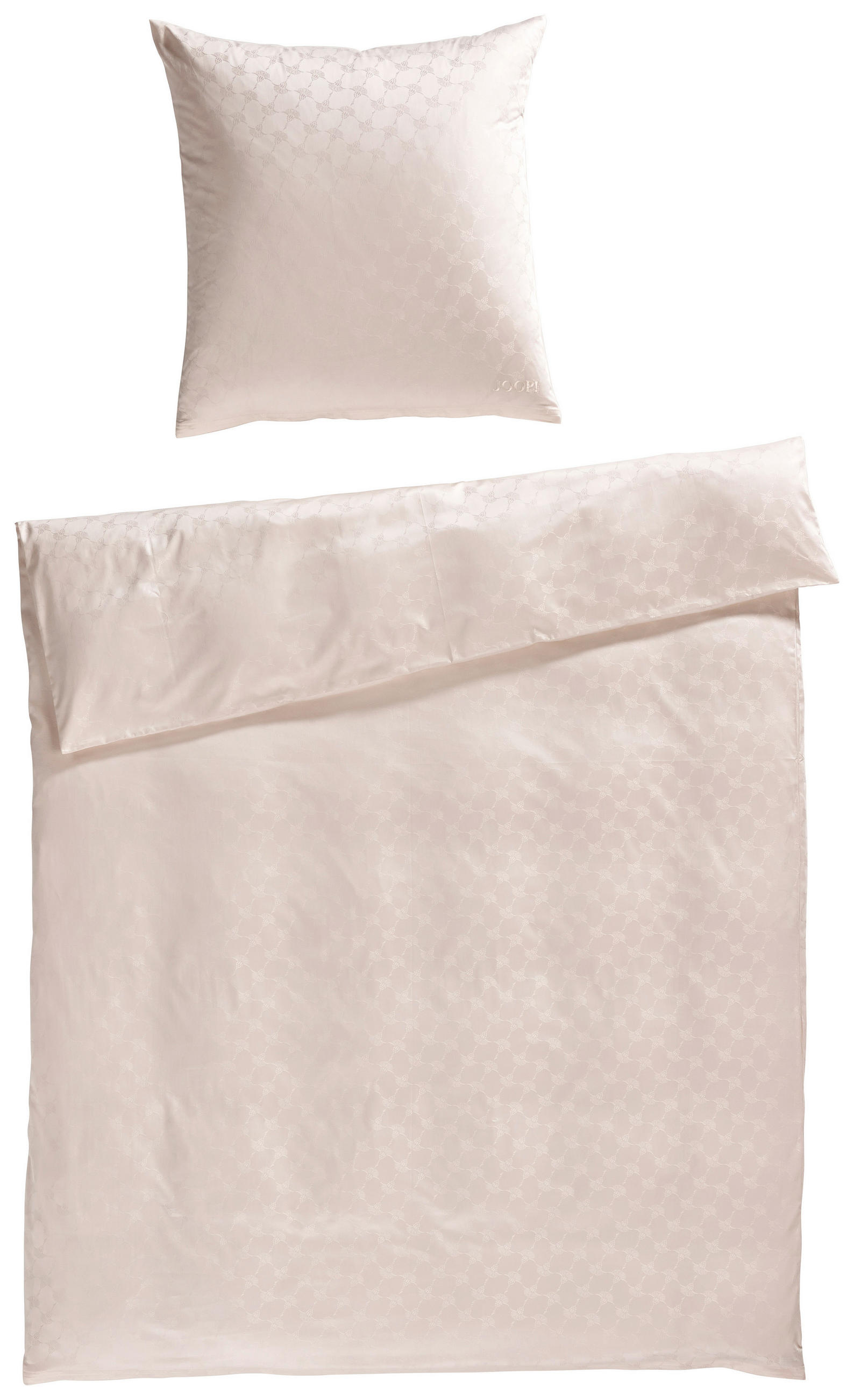BETTWÄSCHE Cornflower Jacquard, Makosatin - Champagner/Naturfarben, Basics, Textil (155/220cm) - Joop!
