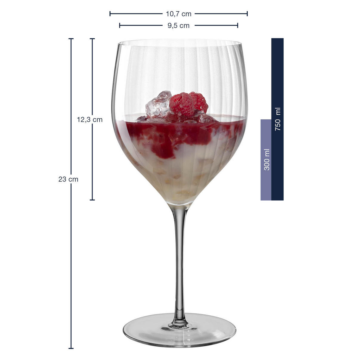 GLÄSERSET Poesia 6-teilig  - Grau, Trend, Glas (750ml) - Leonardo