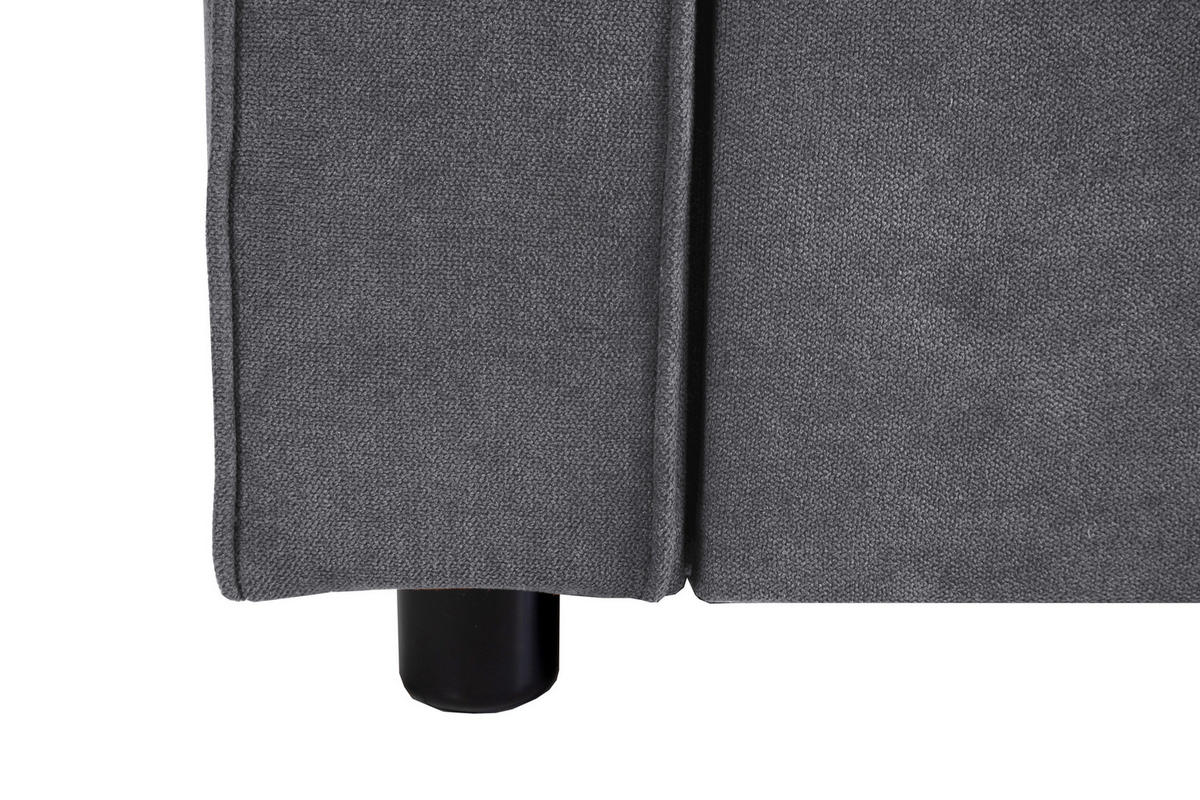 SCHLAFSOFA Flachgewebe Dunkelgrau  - Dunkelgrau, Trend, Textil (162/90/89cm) - Livetastic