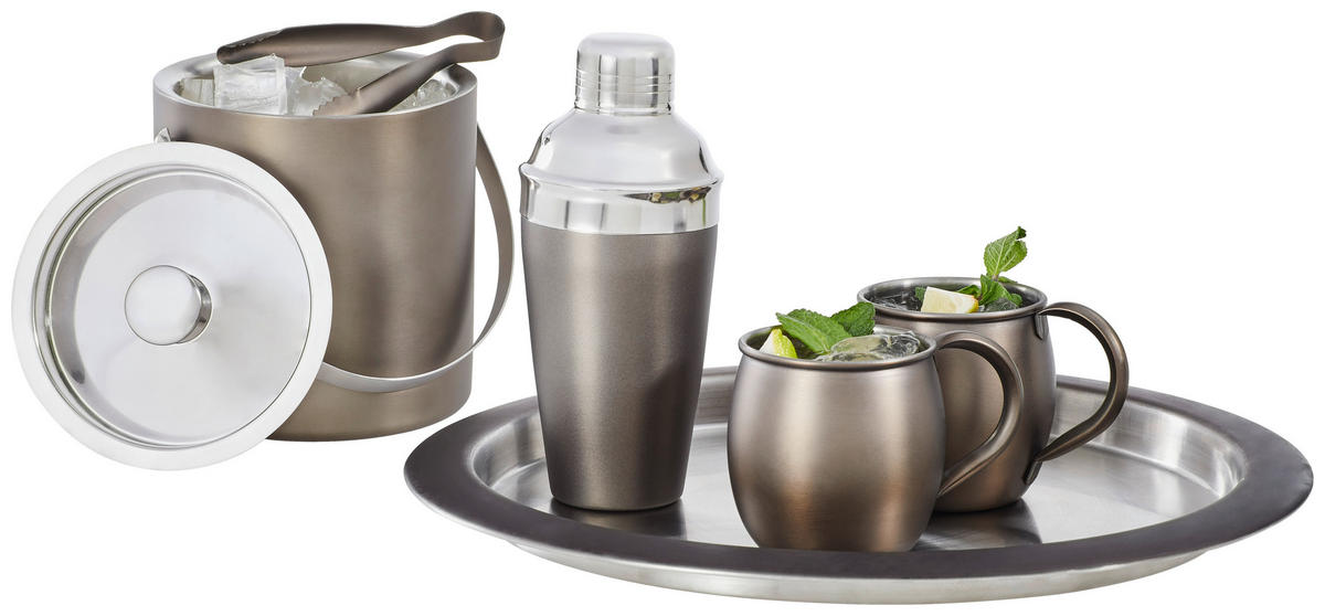 COCKTAIL-SHAKER - Schwarz, Design, Metall (8/22cm) - Novel