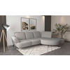 ECKSOFA in Flachgewebe Hellgrau  313/208 cm  - Hellgrau/Schwarz, MODERN, Textil/Metall (313/208cm) - Sit & More