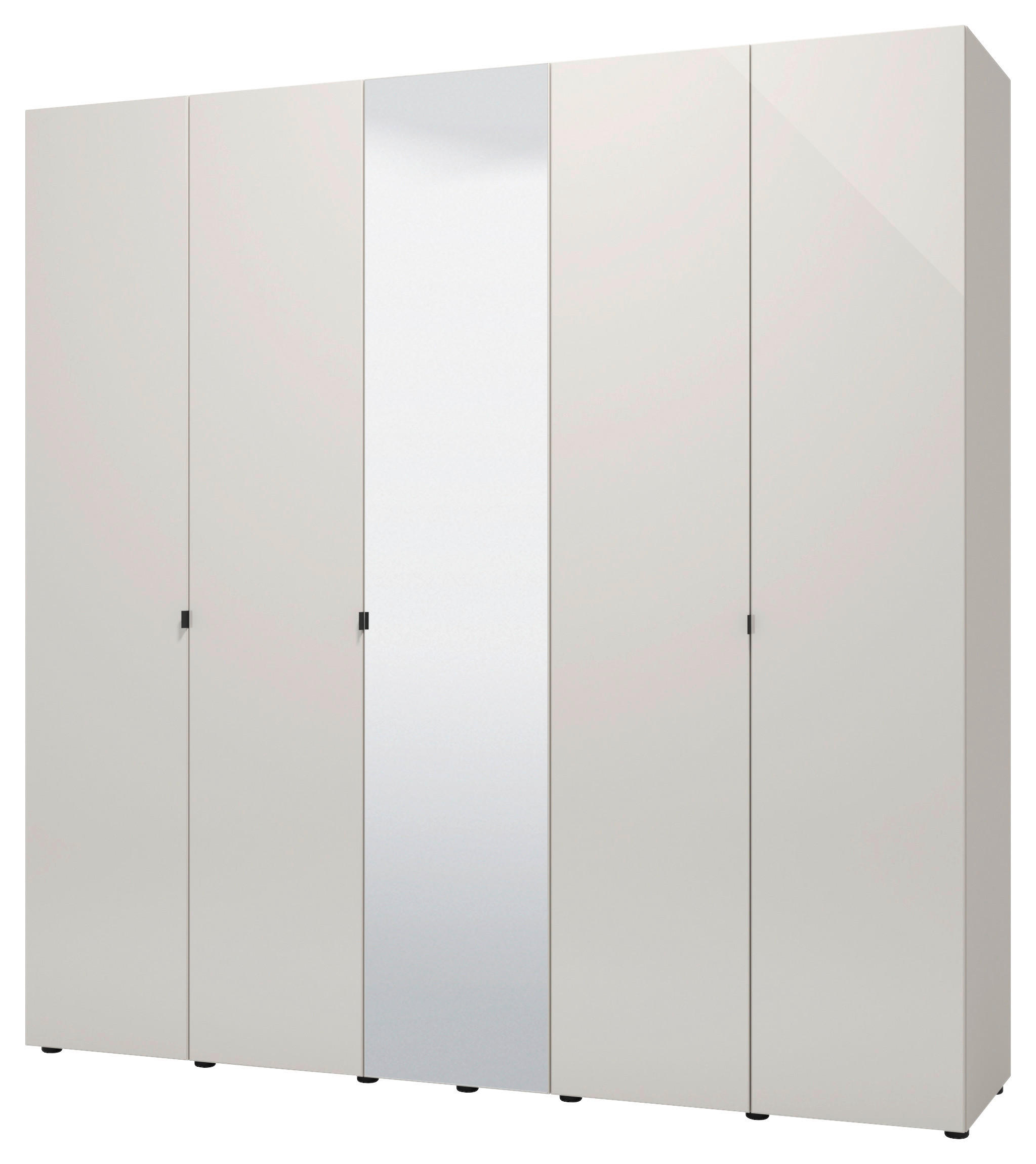 ŠATNÍ SKŘÍŇ S OTOČNÝMI DVEŘMI, kašmírová, 224/226,5/56,5 cm - černá/kašmírová, Konvenční, kov/kompozitní dřevo (224/226,5/56,5cm) - Xora