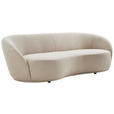 BIGSOFA Flachgewebe Weiß, Beige  - Beige/Creme, Design, Kunststoff/Textil (245/81/120cm) - Ambia Home