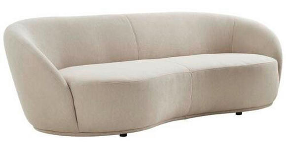 BIGSOFA in Flachgewebe Weiß, Beige  - Beige/Creme, Design, Kunststoff/Textil (245/81/120cm) - Ambia Home