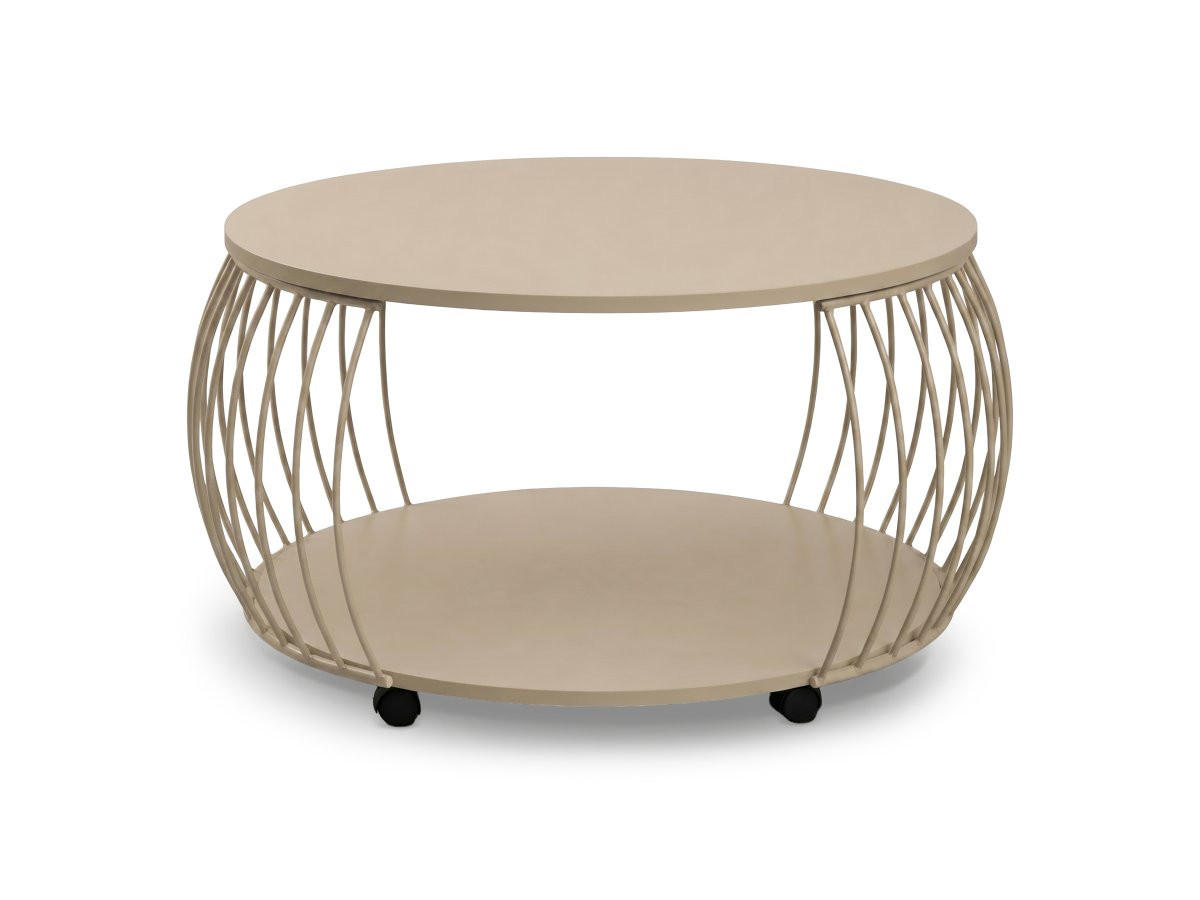 COUCHTISCH in Metall, Holzwerkstoff 80/80/47 cm  - Creme, Design, Holzwerkstoff/Metall (80/80/47cm) - Xora