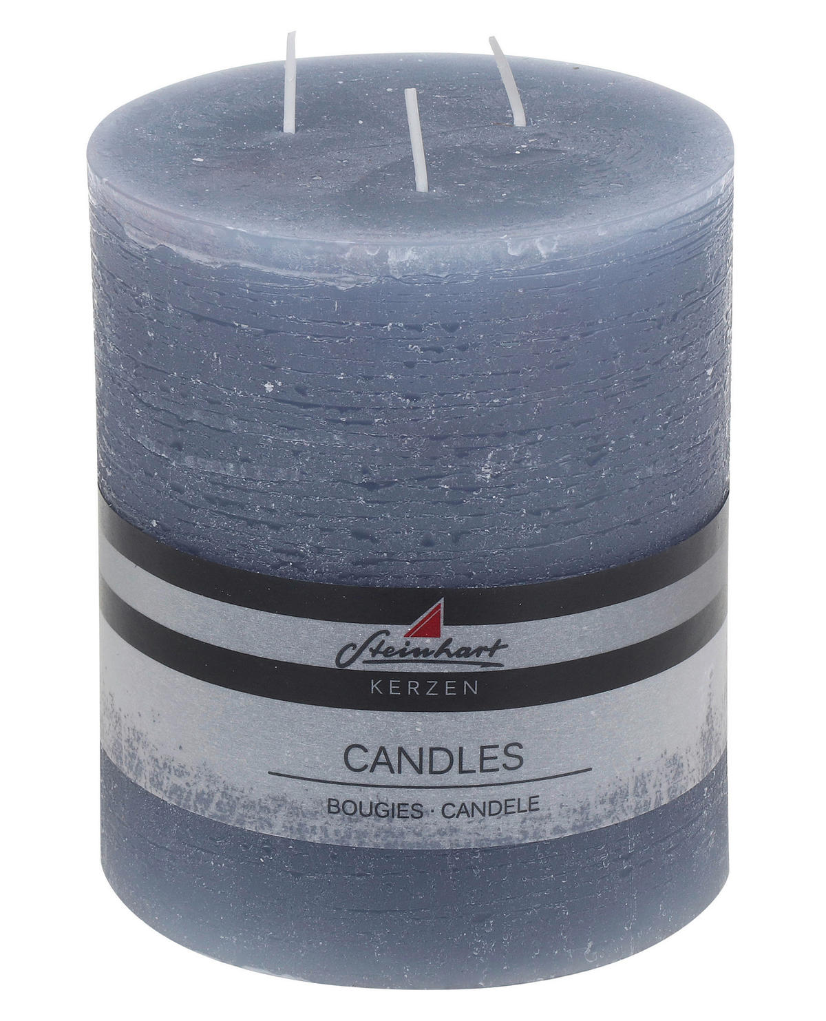 STUMPENKERZE 12/14 cm  - Blau, Basics, Naturmaterialien (12/14cm) - Steinhart
