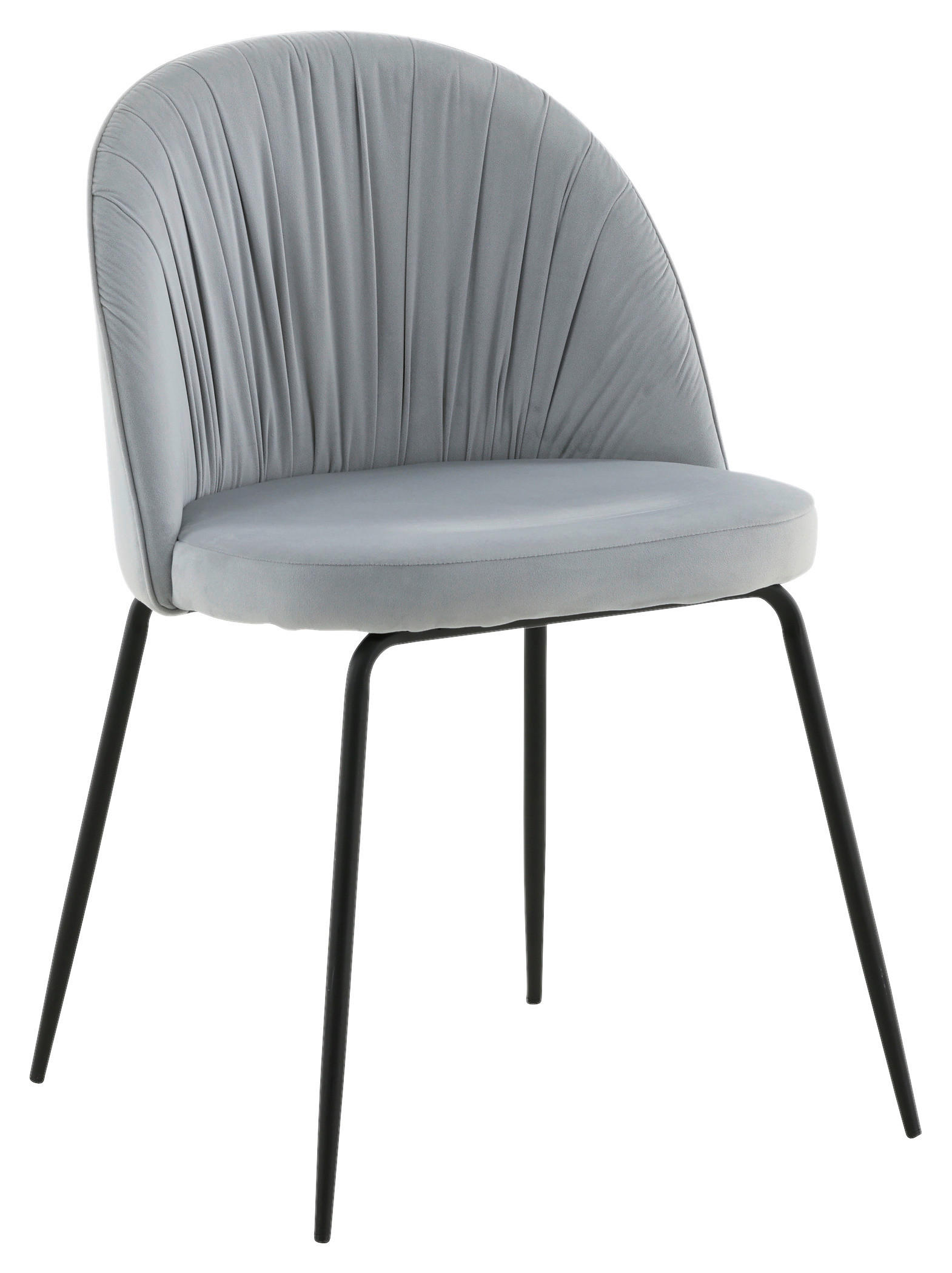 STUHL-SET  in Stahl  - Hellgrau, Design, Textil/Metall (49/79.5/50cm) - Livetastic