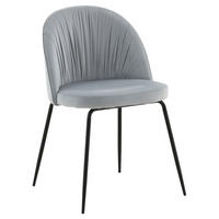 STUHL-SET  in Stahl  - Hellgrau, Design, Textil/Metall (49/79.5/50cm) - Livetastic