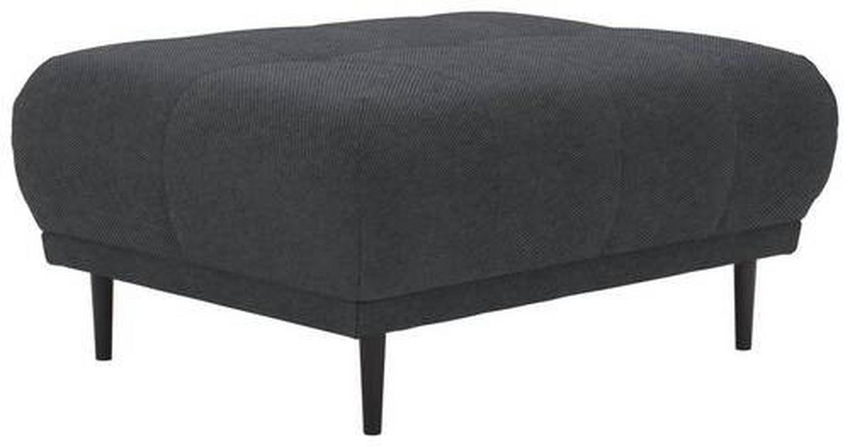 HOCKER in Textil Dunkelgrau  - Dunkelgrau/Schwarz, Design, Holz/Textil (93/45/77cm) - Stylife