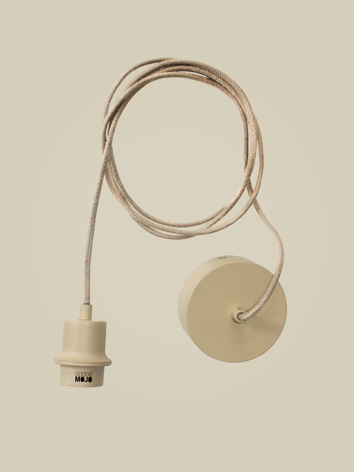 HÄNGELEUCHTE Good & Mojo 60/267 cm  - Beigebraun, Trend, Naturmaterialien (60/267cm) - Good & Mojo