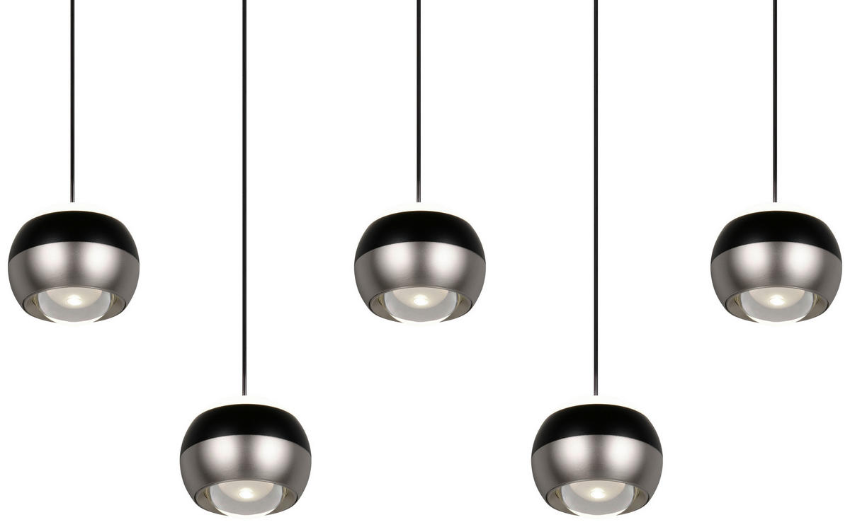 LED-HÄNGELEUCHTE 100/10,5/200 cm  - Schwarz/Nickelfarben, Design, Metall (100/10,5/200cm) - Trio Leuchten