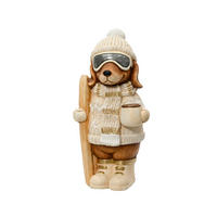 KARÁCSONYI FIGURA - krémszínű, Basics, fém (21/23/44.5cm)