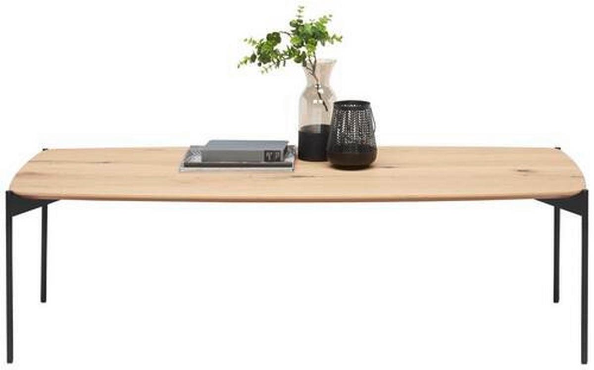 COUCHTISCH in Holz, Metall 139/60/35 cm  - Eichefarben/Anthrazit, Design, Holz/Metall (139/60/35cm) - Venjakob