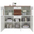 HIGHBOARD 150/134/44 cm - Eichefarben/Silberfarben, KONVENTIONELL, Glas/Holzwerkstoff (150/134/44cm) - Xora HIGHBOARD 150/134/44 cm - Eichefarben/Silberfarben, KONVENTIONELL, Glas/Holzwerkstoff (150/134/44cm) - Xora