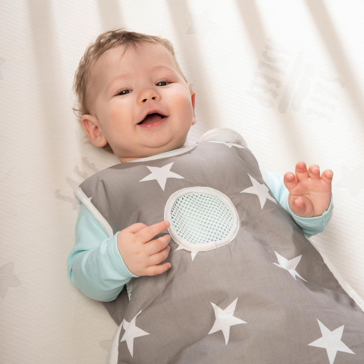 BEISTELLBETT roba Little Stars  - Taupe/Grau, Basics, Holzwerkstoff/Textil (66/79,5/126cm) - Roba