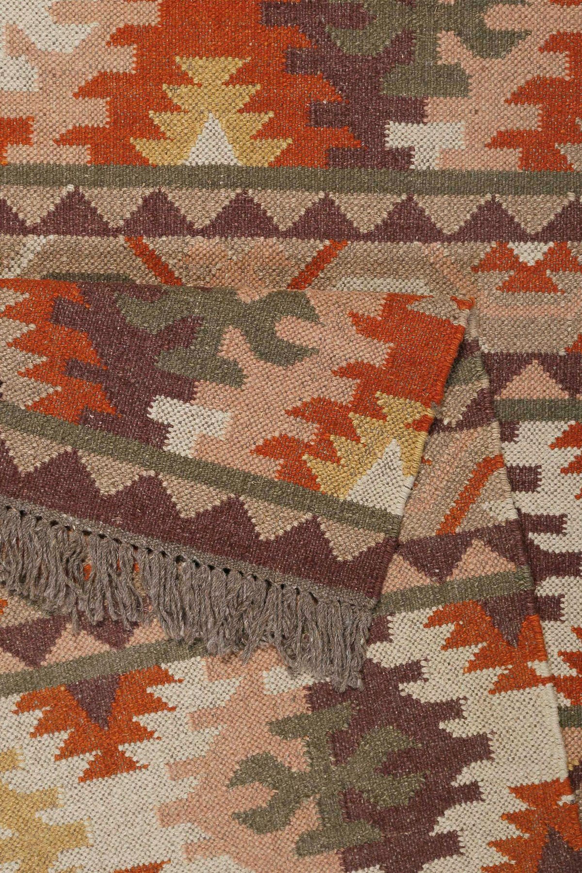 HANDWEBTEPPICH 80/150 cm Balou Beige, Rostfarben, Rotbraun  - Rotbraun/Rostfarben, KONVENTIONELL, Textil (80/150cm)