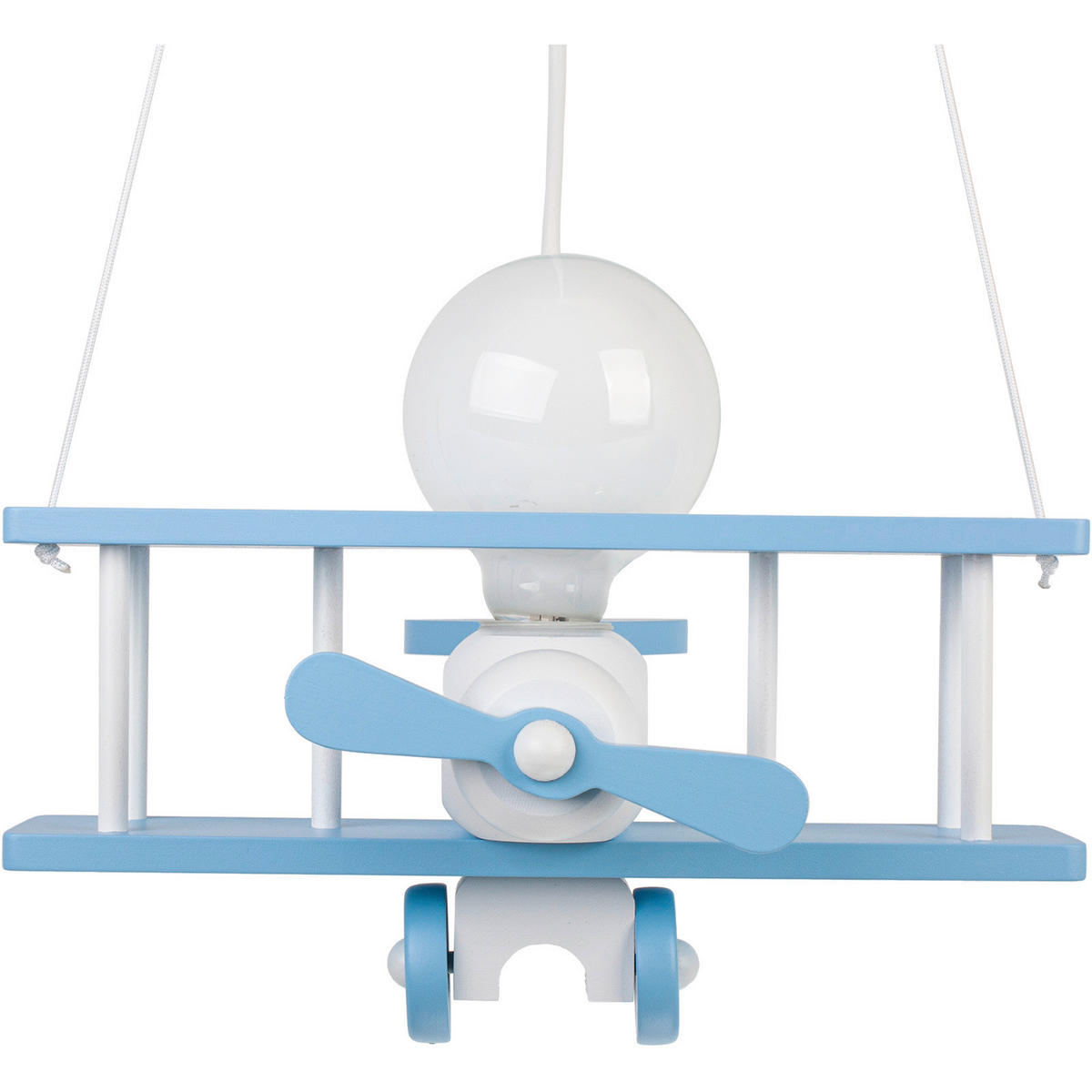 KINDERHÄNGELEUCHTE 29/31/75 cm   - Blau/Weiß, KONVENTIONELL, Holz (29/31/75cm)