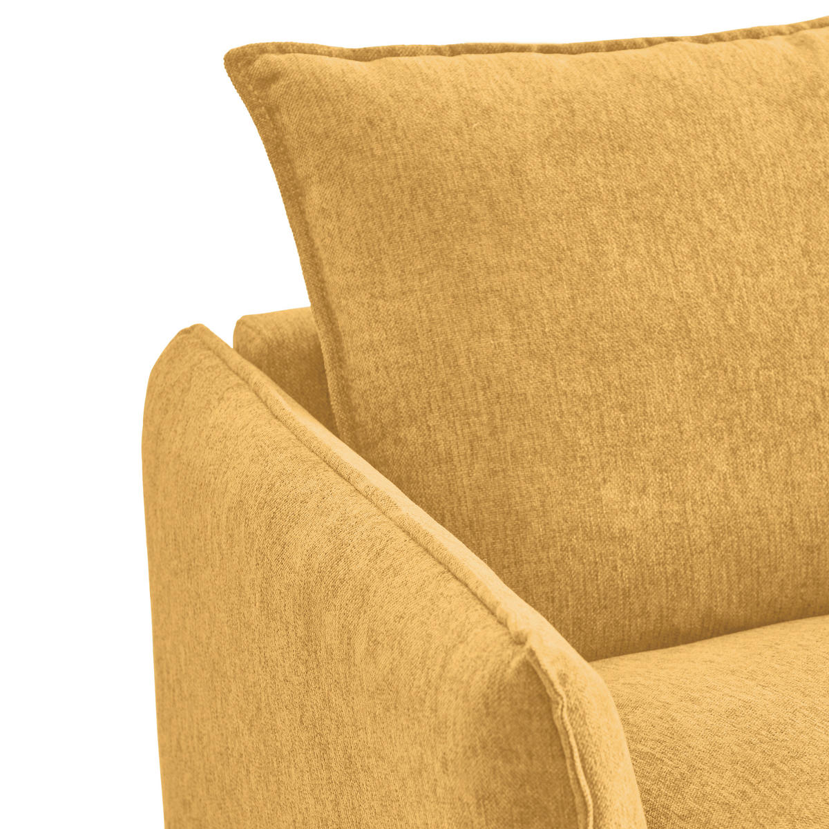SESSEL in Webstoff Senfgelb  - Senfgelb/Schwarz, Design, Textil/Metall (96/84/100cm) - Livetastic