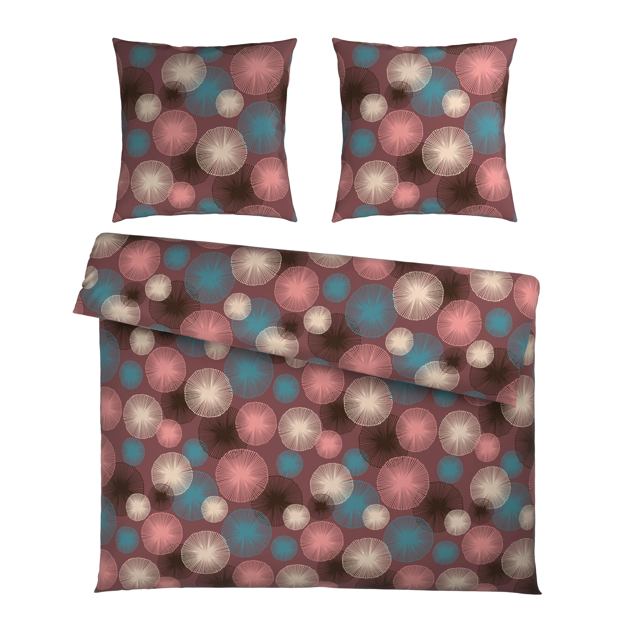 BETTWÄSCHE Satin 200/200 cm  - Blau/Braun, Textil (200/200cm) - Esposa