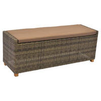 GARTENBANK 136/48/47 cm Akazie  Aluminium  - Akaziefarben/Cappuccino, KONVENTIONELL, Holz/Kunststoff (136/48/47cm) - Gardenson