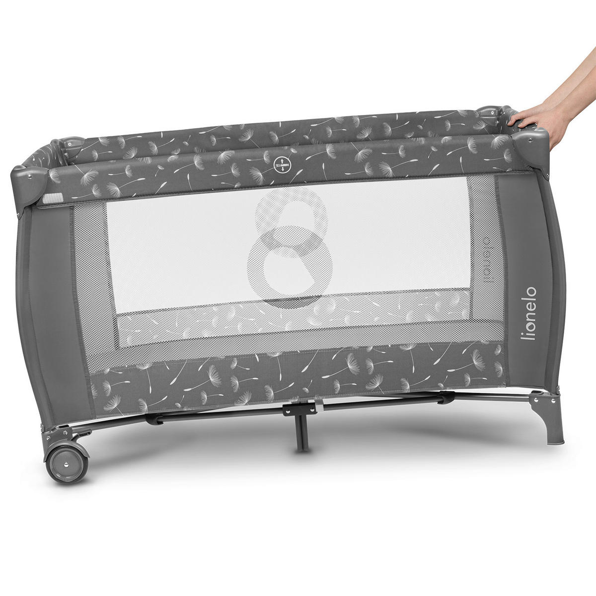 REISEBETT Sven Plus  71/86/127 cm  - Dunkelgrau/Grau, Basics, Kunststoff (71/86/127cm) - Lionelo