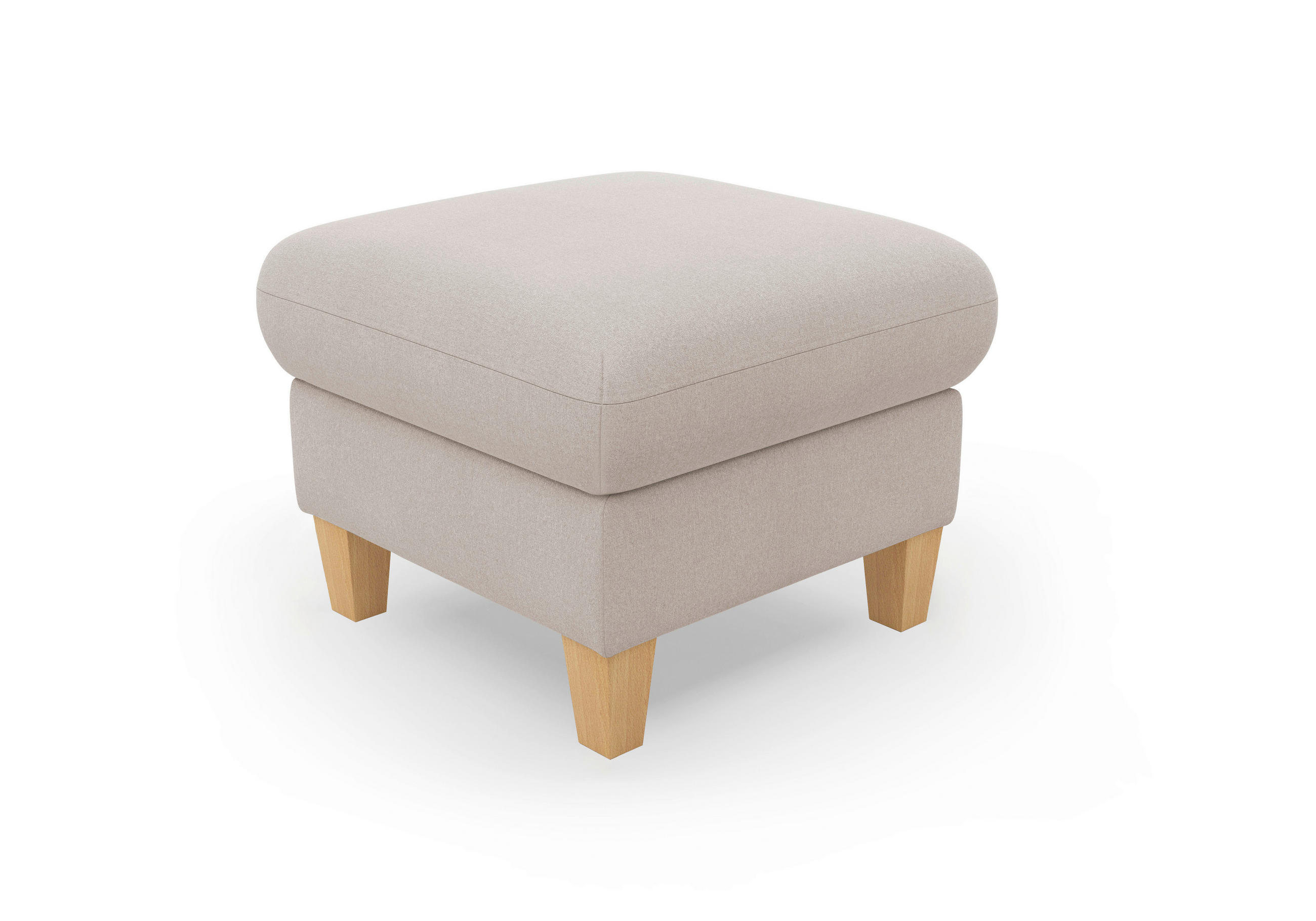 HOCKER Flachgewebe Greige  - Greige/Eichefarben, KONVENTIONELL, Holz/Textil (58/47/58cm) - Sit & More