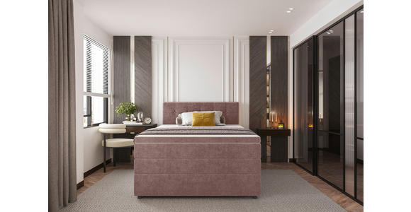 BOXSPRINGBETT 120/200 cm in Hellrot - Hellrot/Schwarz, KONVENTIONELL, Kunststoff/Textil (120/200cm) - Carryhome