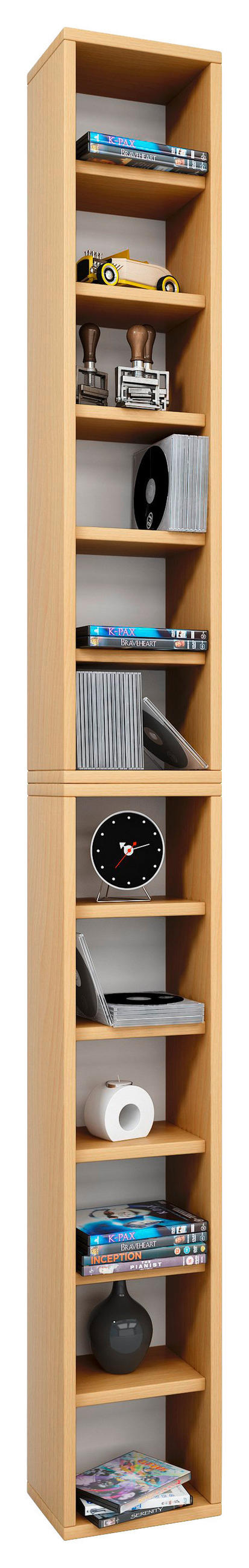 CD-HYLLA 21/183/20 cm  - bokfärgad, Klassisk, trämaterial (21/183/20cm) - MID.YOU