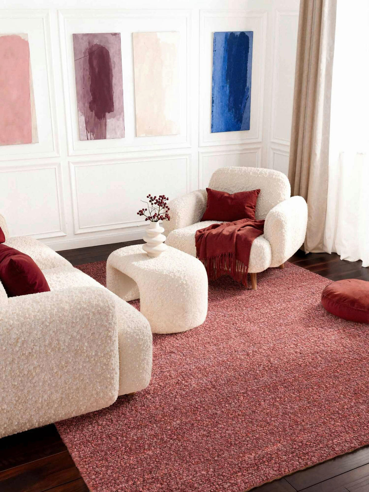 WEBTEPPICH 120/170 cm Notting Hill Dunkelrosa  - Dunkelrosa, Basics, Textil (120/170cm) - Ted Baker