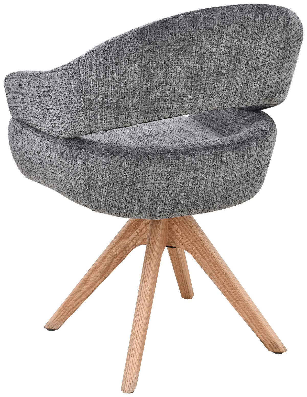 ARMLEHNSTUHL in Holz, Textil Grau, Eichefarben  - Eichefarben/Grau, MODERN, Holz/Textil (58/85/62cm) - Livetastic