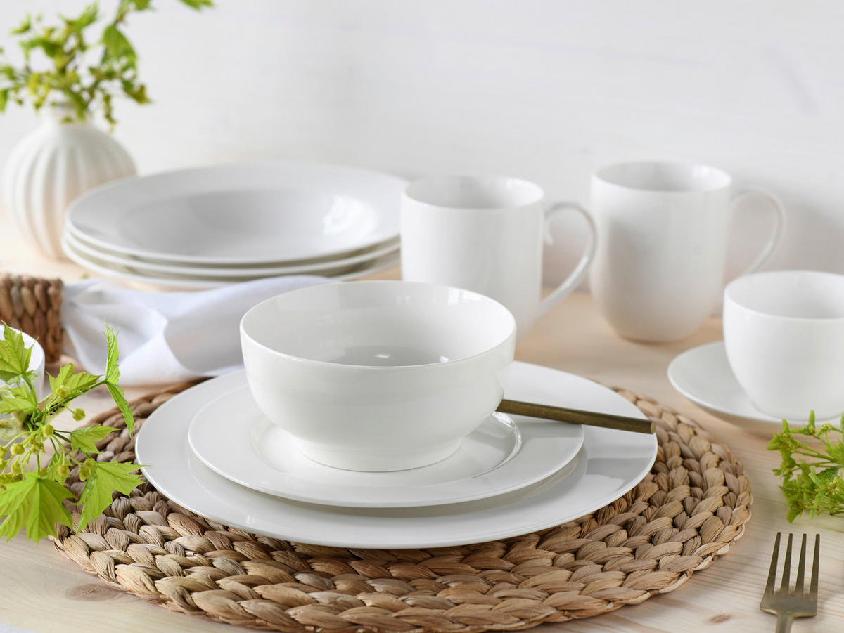 KOMBISERVICE Fleur Royal 42-teilig  - Weiß, Basics, Keramik - Creatable