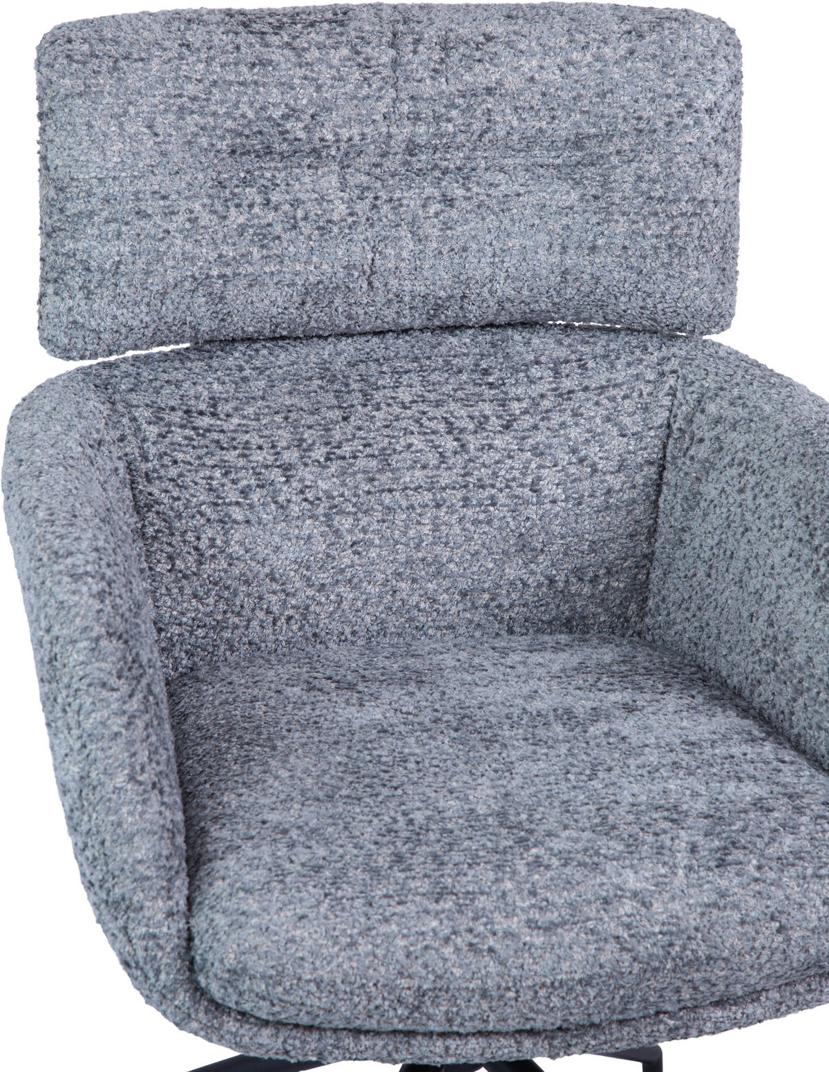 ARMLEHNSTUHL  Wippfunktion, Sitzfläche 360° drehbar Webstoff  Blau, Schwarz  - Blau/Schwarz, Design, Textil/Metall (62/92/66cm) - Dieter Knoll