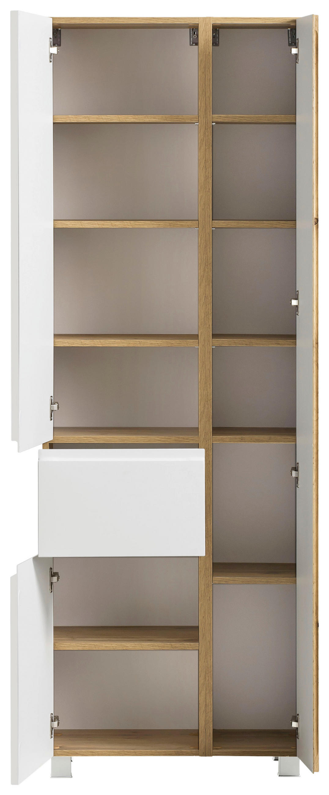 HOCHSCHRANK 65/180/35 cm  - Eiche Wotan/Weiß, MODERN, Holzwerkstoff (65/180/35cm) - Held