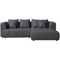 ECKSOFA Webstoff Anthrazit  - Anthrazit/Schwarz, Design, Kunststoff/Textil (288/188cm) - Welnova